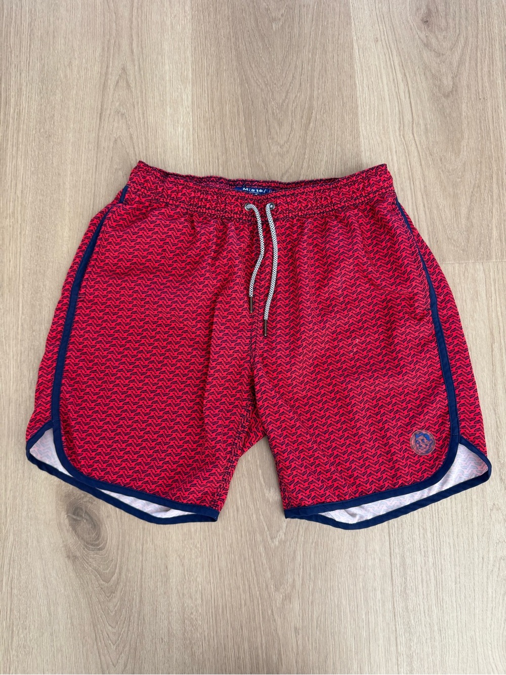 Mister Mr. Swim Red Printed Swim Trunks